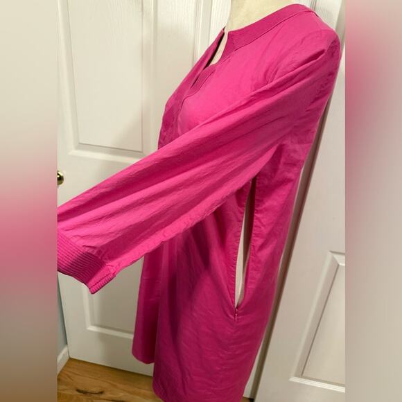 Tory Burch Pink Cotton Long Sleeve Safo Dress Size 8 - Picture 6 of 16